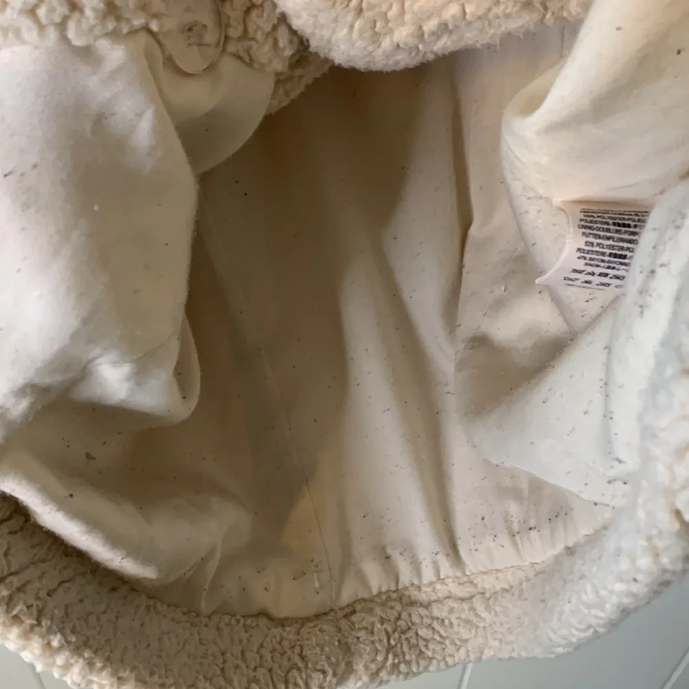 Free People Notched Teddy Peacoat Ivory Size Extra Small